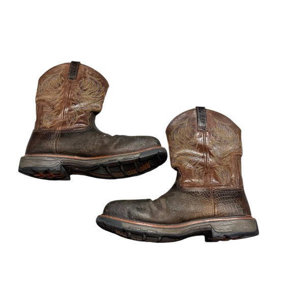 Ariat WorkHog Waterproof Composite Toe Work Boot Leather Croc Western Size 14 D - Picture 2 of 6